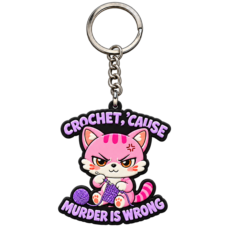 Taffy Grumpy Crochet Keychain