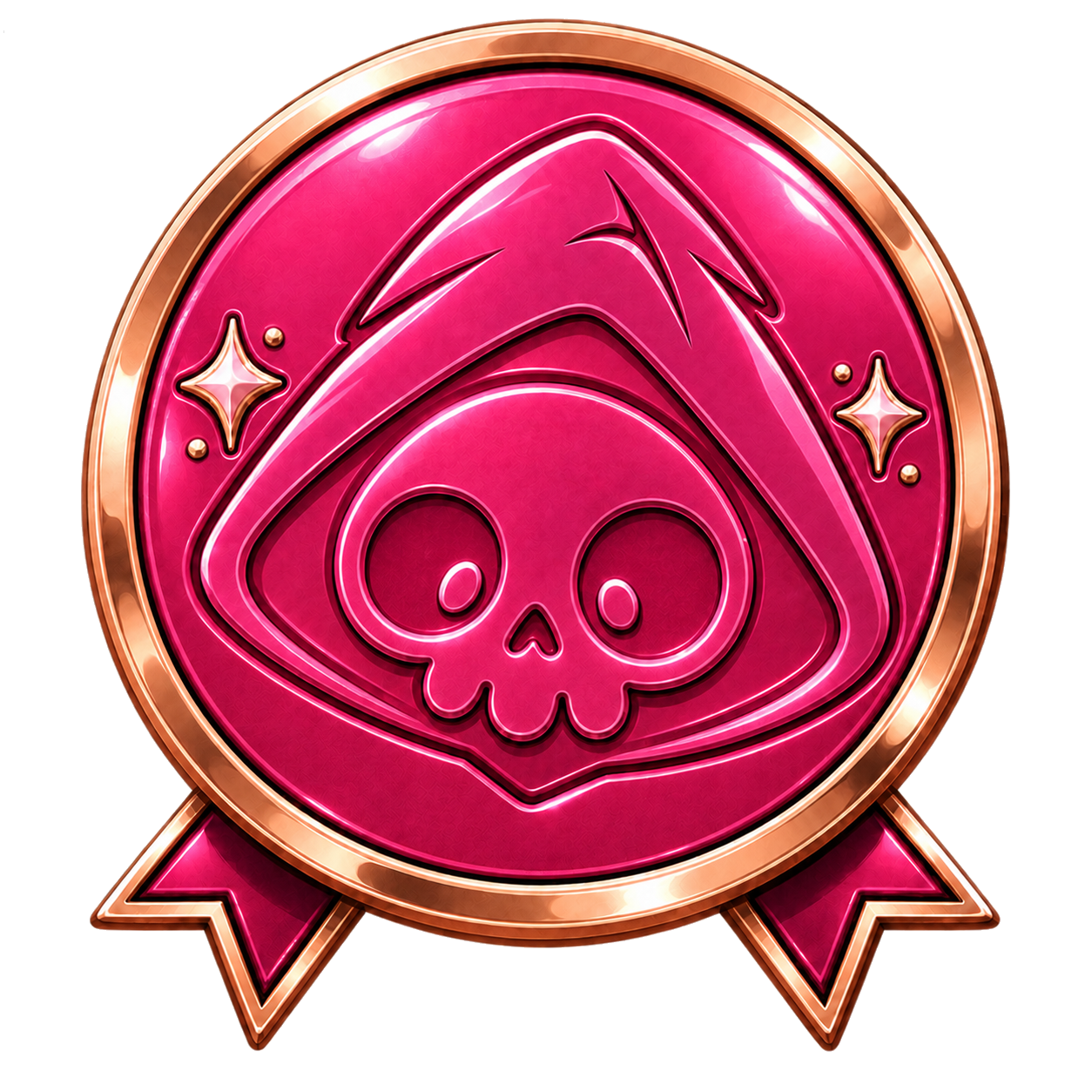 Stellar Pal red Skull medal