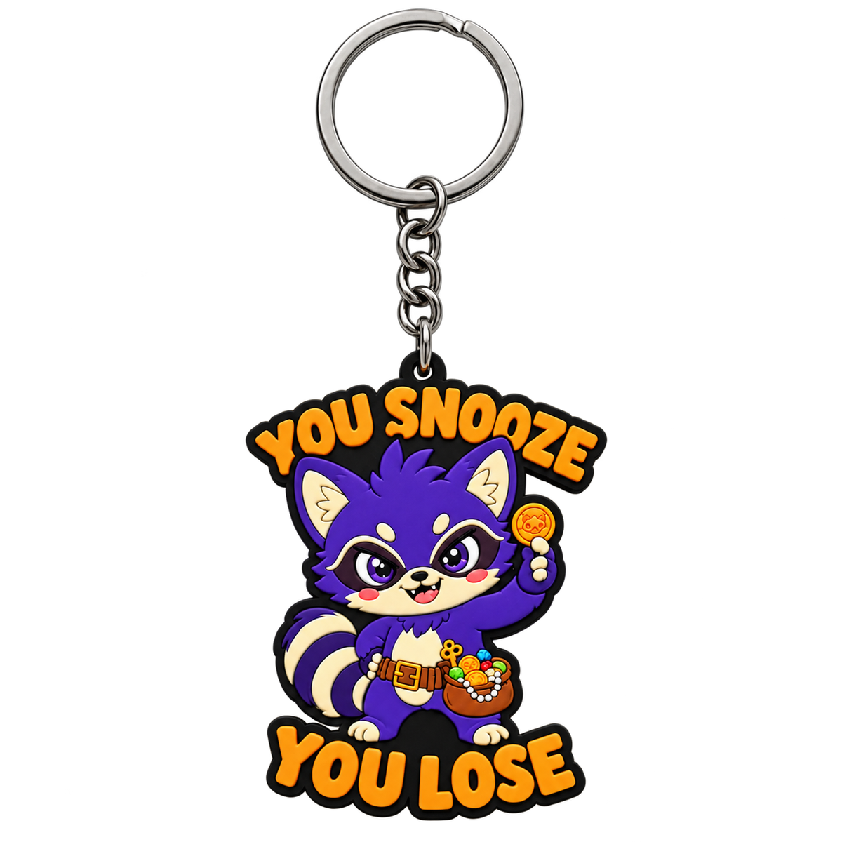 Snatch You Snooze, You Lose Keychain