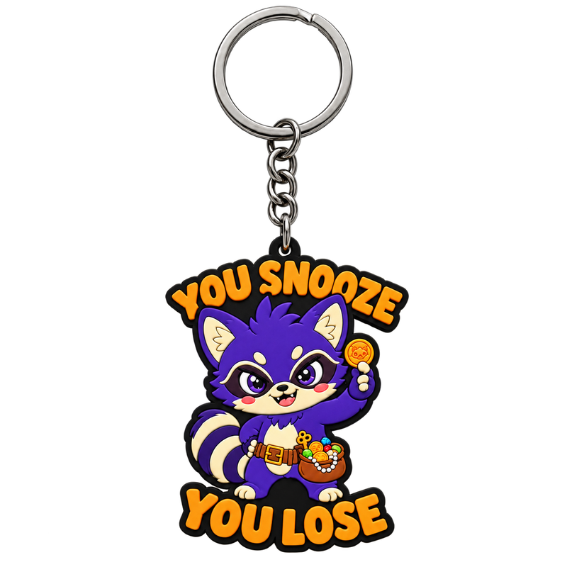 Snatch You Snooze, You Lose Keychain
