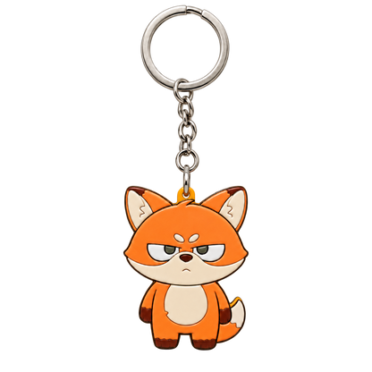 Clover the Grumpy Fox Keychain