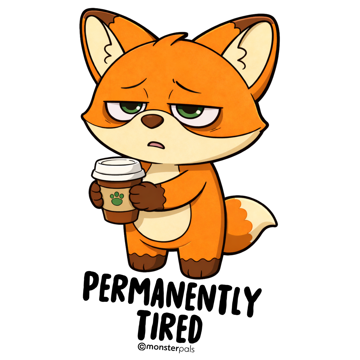 “Permanently Tired” Vinyl Sticker