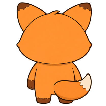 Clover the Grumpy Fox Keychain