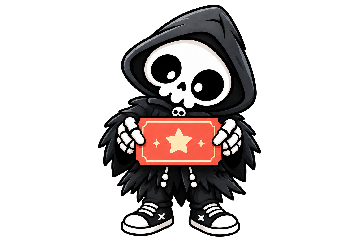Skull presenting a MonsterPals reward coupon